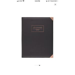 Cambridge Black & Gold Refillable Padfolio
